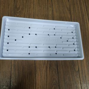 China カスタマイズされた1020長方形の黒/白のプラスティック挿入トレイ 穴/穴なしの植物温室育苗箱 wholesale