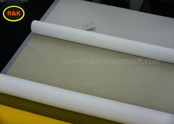 100% Polyester Nylon Monofilament Screen Printing Mesh White / Yellow / Red Color