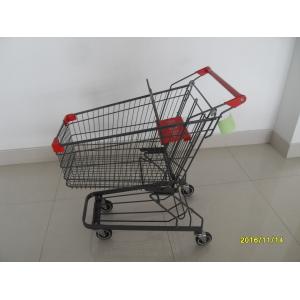 China Bottom Tray  Retail Shopping Carts , 100L Supermarket Grocery Shopping Cart supplier