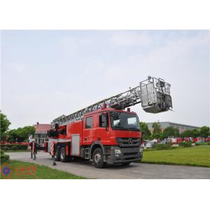 China Imported Benz Chassis 6X4 Drive Aerial Ladder Fire Truck 32 meters Working Height supplier