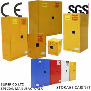 China Vertical Drum Hazardous Flammable Storage Cabinet Fully Welded , 60 Gallon supplier