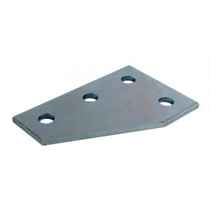 Flat Four 4 Hole Corner Gusset Plate 7.62 X 7.62 X 1.62 Inch 3-1/2" X 5-3/8"