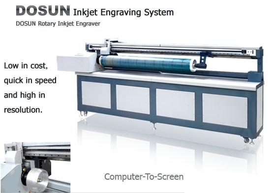 Digital Inkjet Rotary Engraving Machine , High Precision Textile Engraving