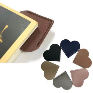 Heart Shape Leather Corner Bookmark Custom Printing Logo Book Marks