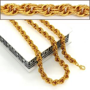 18K Real Gold Plated Big Size Chunky Link Chain Women/ Men Necklaces & bangle Fashion