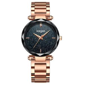 China KINYUED women high quality quartz movement Stainless steel band women waterproof wrist watch supplier