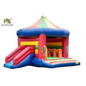 3 In 1 5.2 x 6.9m Blow Up Jumping Castle With Arch And Roof / Kids Inflatable Jumping Slide