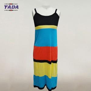 Girls spaghetti strap casual rainbow long elegant summer a line skirt printed maxi floral dress for girls