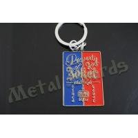 China Die Strucking Iron Metal Key Chains Metal Key Tags Soft Enamel With Split Ring on sale