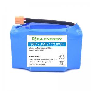 China 36V 4.8Ah 172.8Wh Electric Scooter Battery Pack Customized Impedance supplier