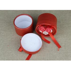 Round Red Ribbon Cardboard Box Packaging Cans Packaging For Wedding Candy Packaging
