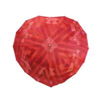 China creative double layer special heart wedding umbrella Custom Size Heart Shape Fiberglass Wedding Umbrella for Bride on sale