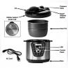 Electric Pressure Cooker,Stainless Steel Black & Silver 7-in-1 Multi-Functional