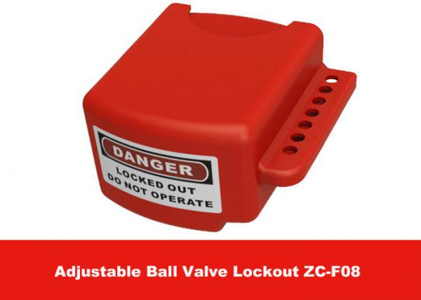 OEM Red Color 3 Lock Holes 210G Adjustable Flanged Ball Valve Lock Out
