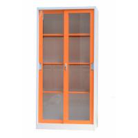 China H1850mm Metal Office Furniture Bookcase With 2 Glass Sliding Doors on sale