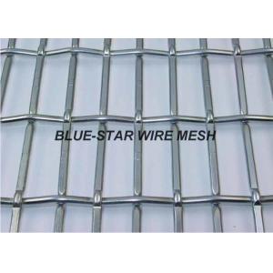 China Rectangle / Slot Hole Crimped Wire Mesh Screen Stainless Steel For Facade Vibering Screen supplier