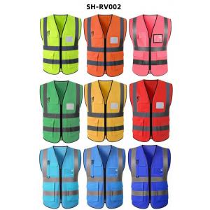 Knitted Fabric Construction Custom Safety Vest High Visibility Jacket Clothing Reflectiv