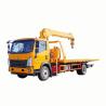 China 4 * 2 HOWO  5 Tons Road Rescue Trailer With 5 Tons Crane Wrecker With 5 Tons 4 Section Arm   Straight  Arm	 Crane Mounted Truck wholesale