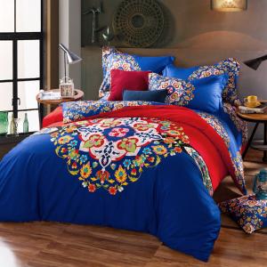 China Cotton Hotel Collection 6 Piece Bedding Comforter Sets Embroidered Flower Queen Size wholesale