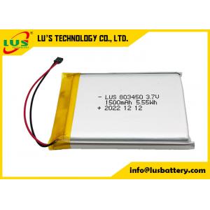 Rectangular Polymer Rechargeable Lithium Battery LP903450 3.7V 1500mAh