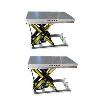 China 1000kg Electric Stationary Scissor Lift Table Single Scissor Max Height 990mm on sale