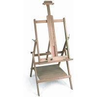 China Pine Wide Folding Art Easel Stand , Horizontally Oil Painting Easels For Adults on sale