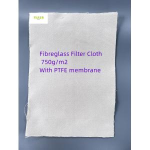 China Fiberglass PTFE Membrane Dust Filter Fabric High Temperature 750GSM supplier