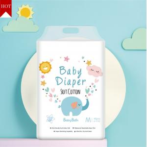 Manufacturer of Wholesale Newborn White Cotton Biodegradable Soft Baby Disposable Diaper