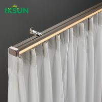 China Curtain Pelmet Single Track Living Room Bedroom LED Curtain Rail Track With Valance and LED lights on sale