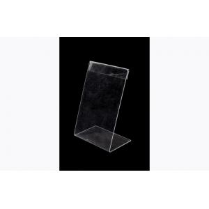 China L Shape Clear Acrylic Sign Holder , Acrylic Table Tent Holders For Shop wholesale