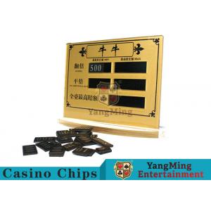 China 2017 nouveaux jeux Bet Limit Sign Card de Tableau de tisonnier de limite de Tableau de Stud poker de casino de conception wholesale