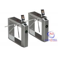 China RFID Reader Automated Security Gates 3 Arm Pedestrian Facial Scanner Waist High Turnstile on sale