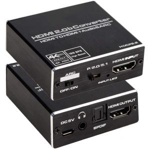 HDMI 2.0b Optical Toslink SPDIF 3.5mm L/R AUX Stereo Audio Extractor Converter