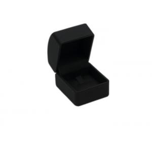 Screen Printing Leather Jewelry Box , Black Jewelry Boxes For Rings Only