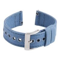 SHX Denim Blue Canvas Watch Strap , Square End 18mm quick release watch band