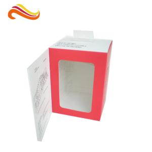 China Customized Card Paper Electronics Packaging , 350gsm Display Box With Hanger And Window supplier