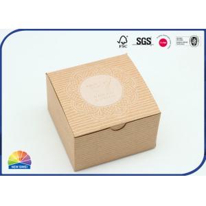 Silkscreen Embossing Kraft Paper Gift Boxes 250gsm Small Size Custom