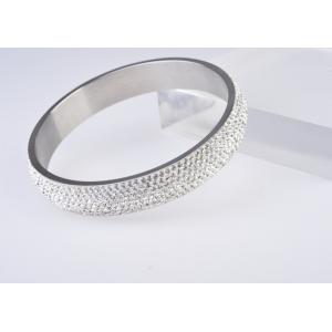 China Charming simple style shamballa crystal bangle bracelets , OEM / ODM service offer supplier