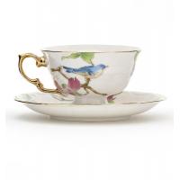 China White Gold Rim Afternoon Tea Set With Cups And Saucers Porcelain Teapot And Cup Set on sale
