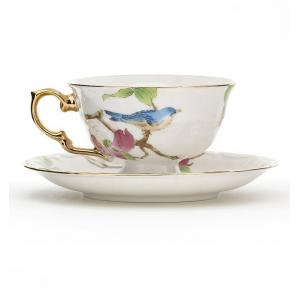 China White Gold Rim Afternoon Tea Set With Cups And Saucers Porcelain Teapot And Cup Set supplier
