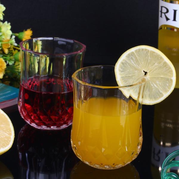 Clear Drinking Glass Cup , Unique Juice Mug