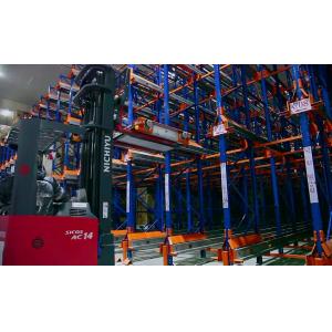 Adjustable Dairy industrial Radio Shuttle Racking with forklift truck , 1500KG