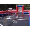 12m long 6vs6 Interactive Giant Inflatable Soccer Sports Field with aluminium