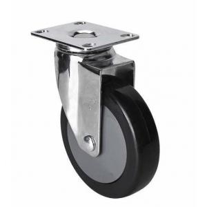 China 3714-67 Edl Chrome Plated 4 70kg Plate Swivel PU Caster for Material Handling Machinery supplier