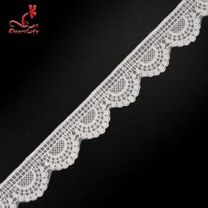China 4.5cm Idth Stretch Trim Embroidery Lace Trim Water Soluble For Underwear supplier