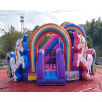 China Durable PVC Inflatable Unicorn Bouncy House For Birthday Party Quadruple Stitching on sale