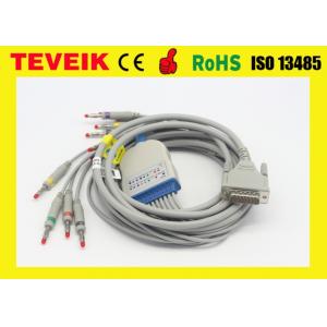 China Ekg Electrode Lead Wires 10 Lead DB 15 Pin For Schiller AT3 AT6 CS6 AT5 AT10 AT60 supplier