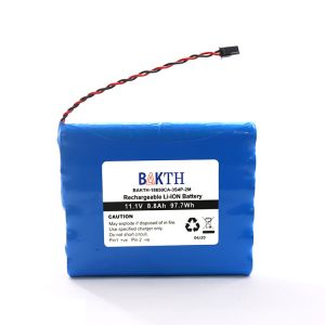 China 11.1V 8.8Ah 97.7Wh Pack de batterie au lithium rechargeable Pack de batterie au lithium-ion personnalisé wholesale