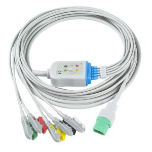 China Mindray Datascope ECGケーブルおよびリード線5の鉛IECクリップTPU ECGケーブル supplier