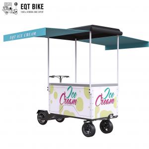 China EQT Electric Scooter Ice Cream Bike Cart Battery Support Cargo Bike For Cold Drinks Front Load Business Bike supplier